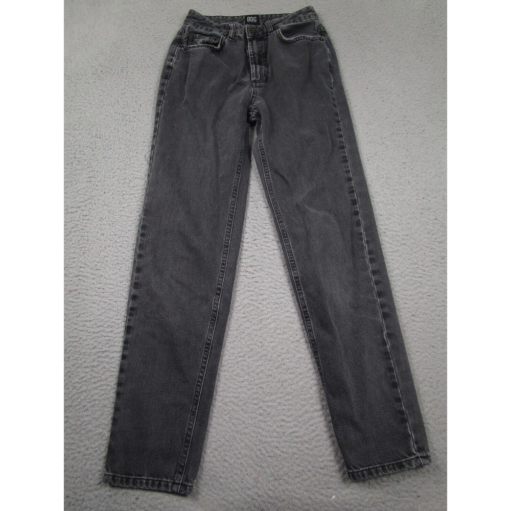 BDG Jeans Womens 25‎ Black Denim Mom Jean Distressed Cotton Pockets